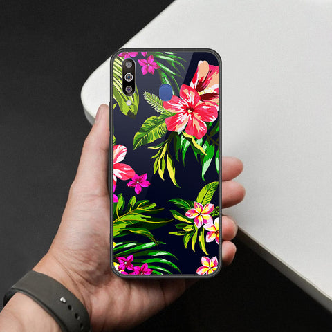 Samsung Galaxy M30 Cover - Foral Series - HQ Premium Shine Durable Shatterproof Case