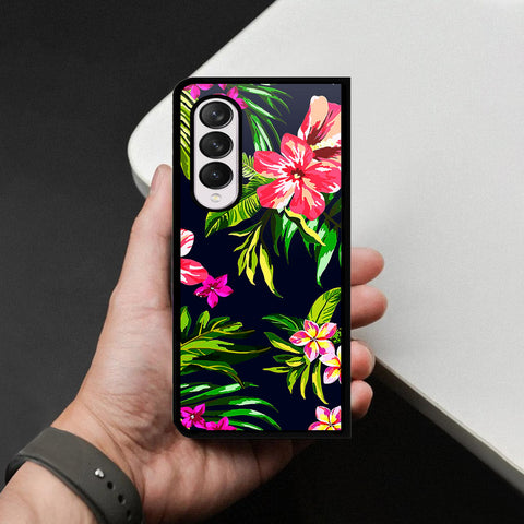 Samsung Galaxy Z Fold 4 5G Cover - Foral Series - HQ Premium Shine Durable Shatterproof Case