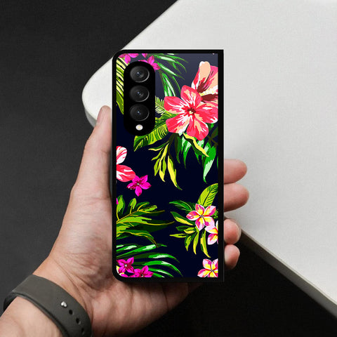 Samsung Galaxy Z Fold 3 5G Cover - Foral Series - HQ Premium Shine Durable Shatterproof Case