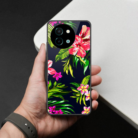 Vivo Y38 Cover - Foral Series - HQ Premium Shine Durable Shatterproof Case