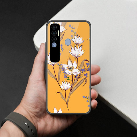 Tecno Spark 7 Pro Cover - Foral Series - HQ Premium Shine Durable Shatterproof Case