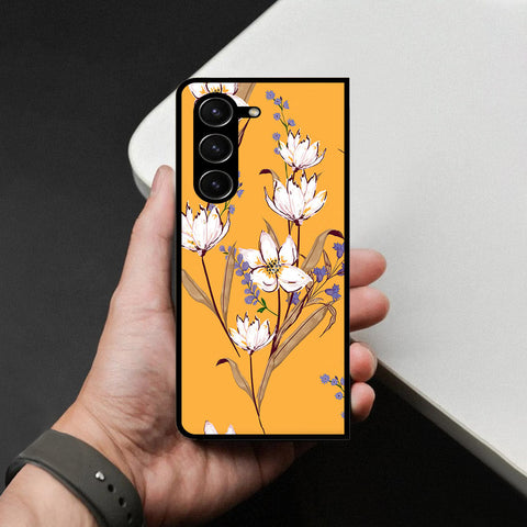 Samsung Galaxy Z Fold 5 5G Cover - Foral Series - HQ Premium Shine Durable Shatterproof Case