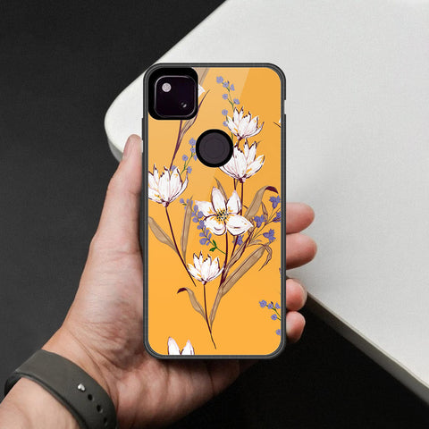 Google Pixel 4a 4G Cover - Foral Series - HQ Premium Shine Durable Shatterproof Case
