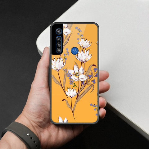 Motorola One Macro Cover - Foral Series - HQ Premium Shine Durable Shatterproof Case