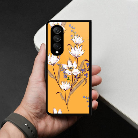 Samsung Galaxy Z Fold 3 5G Cover - Foral Series - HQ Premium Shine Durable Shatterproof Case