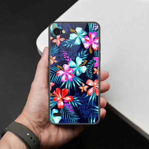 LG Q6 Plus Cover - Foral Series - HQ Premium Shine Durable Shatterproof Case
