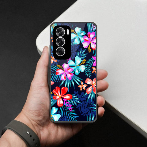 Oppo Reno 12 Cover - Foral Series - HQ Premium Shine Durable Shatterproof Case
