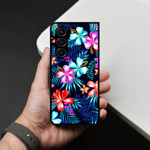 Samsung Galaxy Z Fold 5 5G Cover - Foral Series - HQ Premium Shine Durable Shatterproof Case
