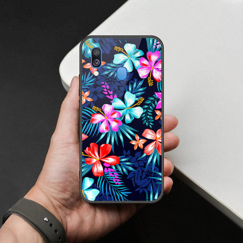 Samsung Galaxy M20 Cover - Foral Series - HQ Premium Shine Durable Shatterproof Case