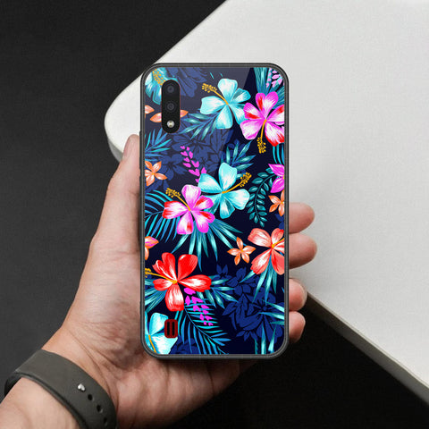 Samsung Galaxy A01 Cover - Foral Series - HQ Premium Shine Durable Shatterproof Case