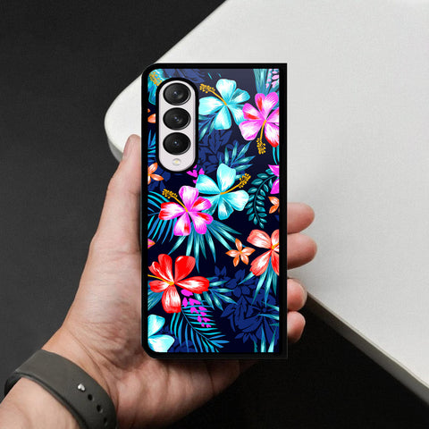 Samsung Galaxy Z Fold 4 5G Cover - Foral Series - HQ Premium Shine Durable Shatterproof Case