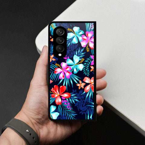 Samsung Galaxy Z Fold 3 5G Cover - Foral Series - HQ Premium Shine Durable Shatterproof Case