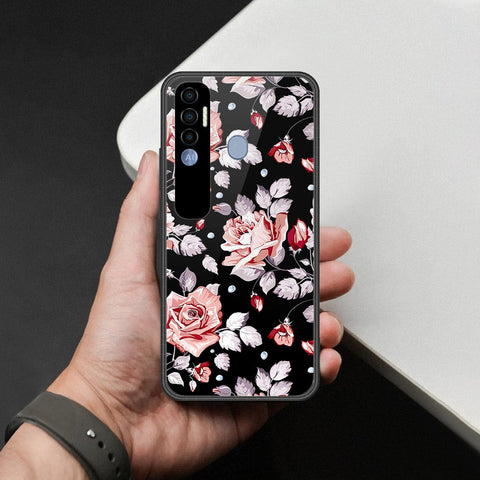 Tecno Spark 7 Pro Cover - Foral Series - HQ Premium Shine Durable Shatterproof Case