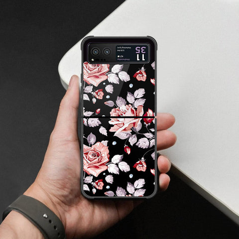 Motorola Razr 40 Cover - Foral Series - HQ Premium Shine Durable Shatterproof Case