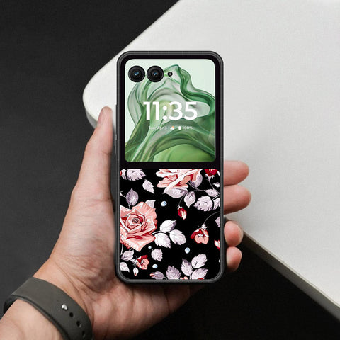 Motorola Razr 50 Ultra Cover - Foral Series - HQ Premium Shine Durable Shatterproof Case