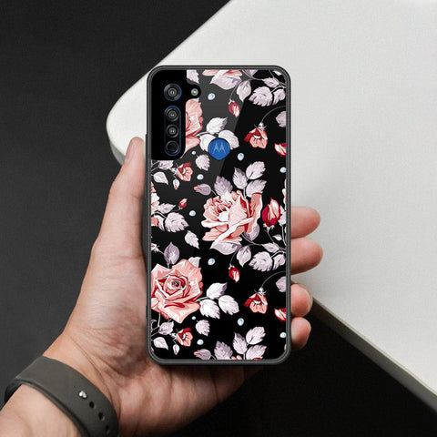 Motorola Moto G8 Cover - Foral Series - HQ Premium Shine Durable Shatterproof Case