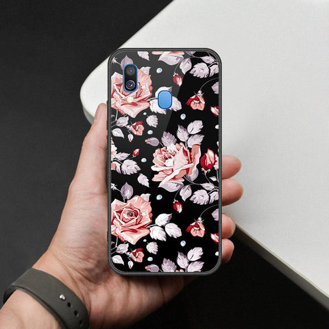 Samsung Galaxy A40 Cover - Foral Series - HQ Premium Shine Durable Shatterproof Case