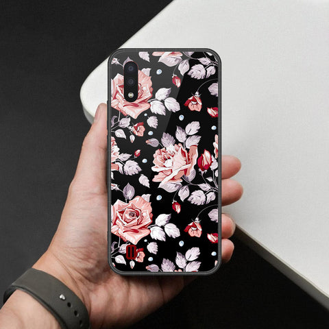 Samsung Galaxy A01 Cover - Foral Series - HQ Premium Shine Durable Shatterproof Case