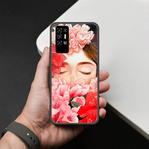 Tecno Pova 2 Cover - Foral Series - HQ Premium Shine Durable Shatterproof Case
