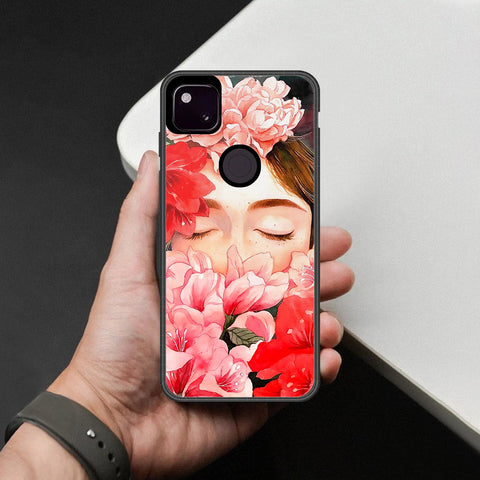 Google Pixel 4a 4G Cover - Foral Series - HQ Premium Shine Durable Shatterproof Case