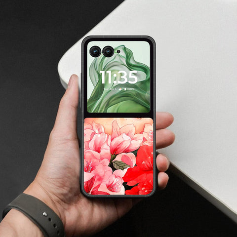 Motorola Razr 50 Cover - Foral Series - HQ Premium Shine Durable Shatterproof Case