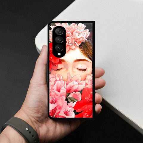 Samsung Galaxy Z Fold 3 5G Cover - Foral Series - HQ Premium Shine Durable Shatterproof Case