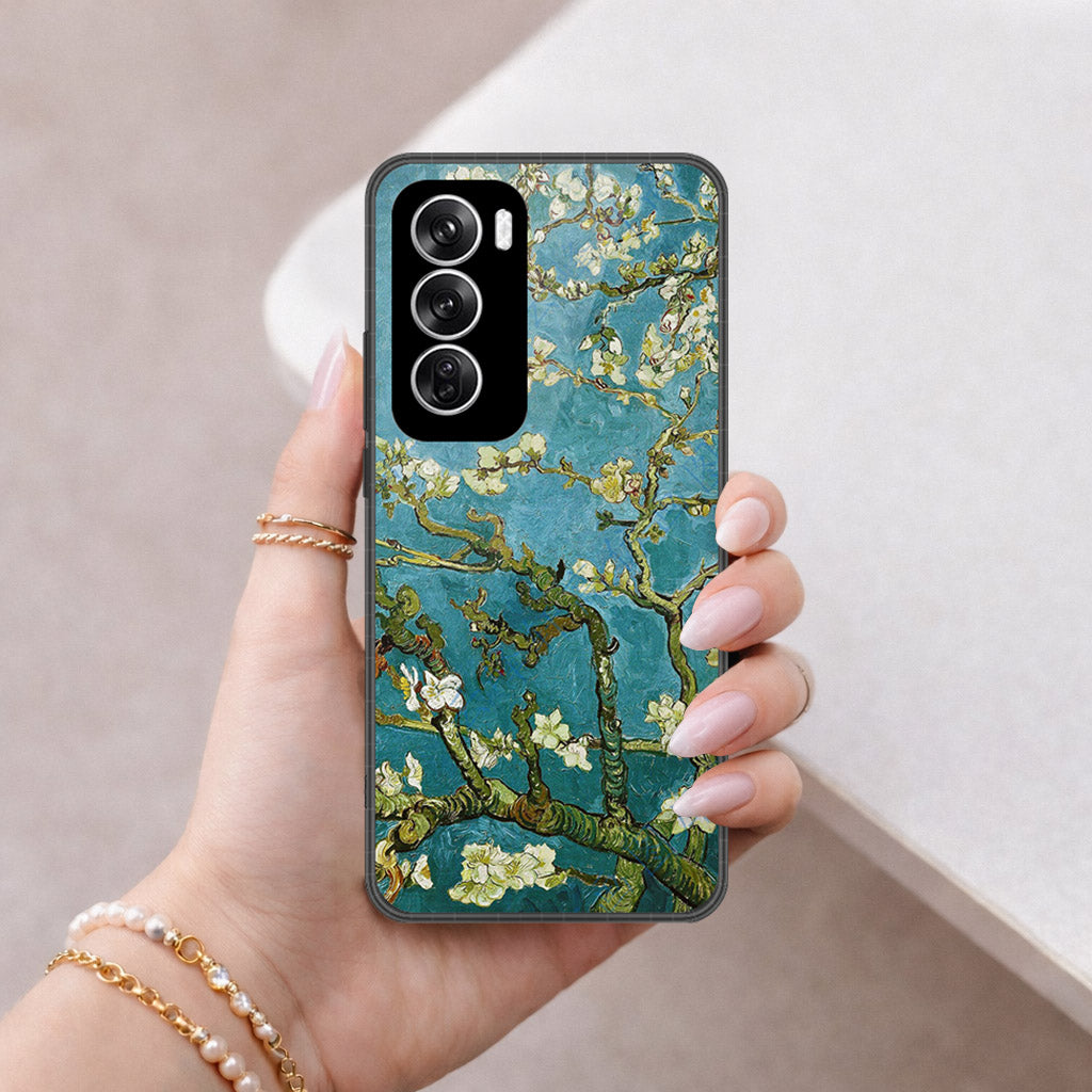 Oppo Reno 12 Cover - Foral Series 2 - HQ Premium Shine Durable Shatterproof Case
