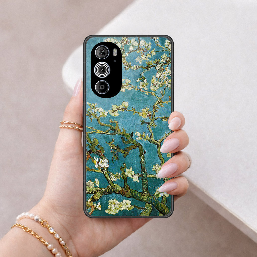 Motorola Edge 30 Pro Cover - Foral Series 2 - HQ Premium Shine Durable Shatterproof Case