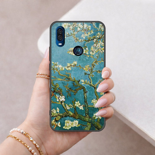 Motorola One Vision Cover - Foral Series 2 - HQ Premium Shine Durable Shatterproof Case