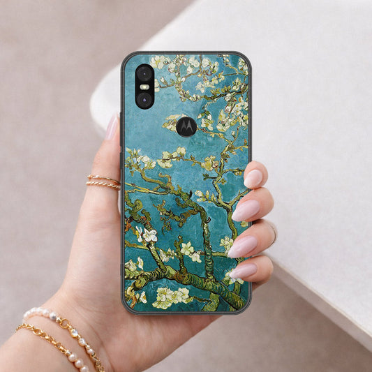 Motorola One Cover - Foral Series 2 - HQ Premium Shine Durable Shatterproof Case