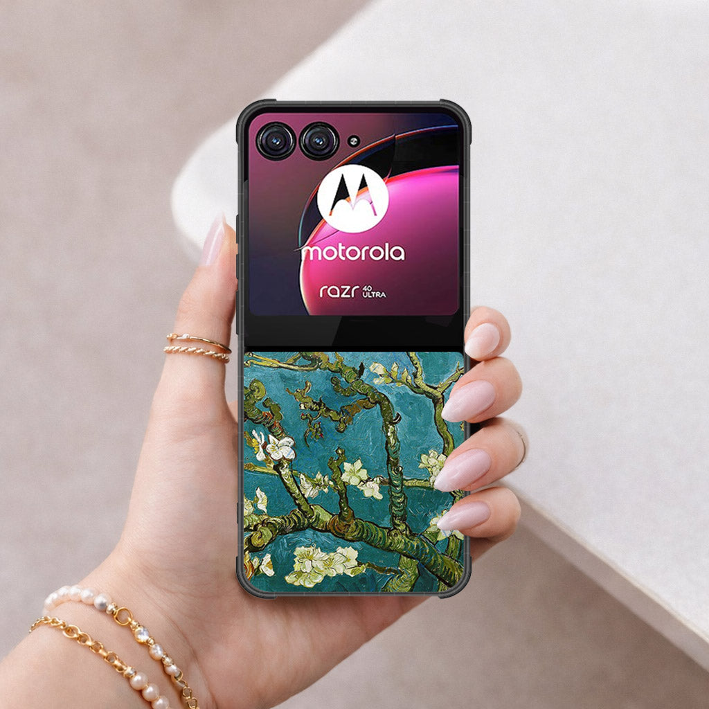 Motorola Razr 40 Ultra Cover - Foral Series 2 - HQ Premium Shine Durable Shatterproof Case