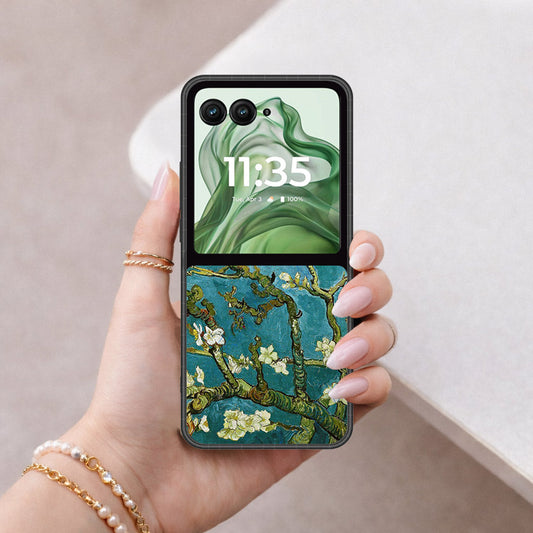 Motorola Razr Plus 2024 Cover - Foral Series 2 - HQ Premium Shine Durable Shatterproof Case