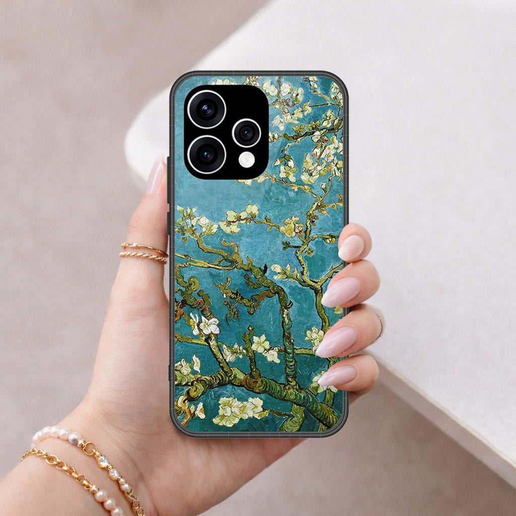 Oppo Reno 15 Cover - Foral Series 2 - HQ Ultra Shine Premium Infinity Glass Soft Silicon Borders Case