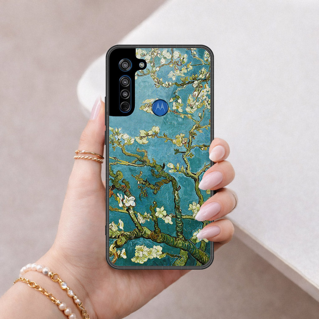 Motorola Moto G8 Cover - Foral Series 2 - HQ Premium Shine Durable Shatterproof Case