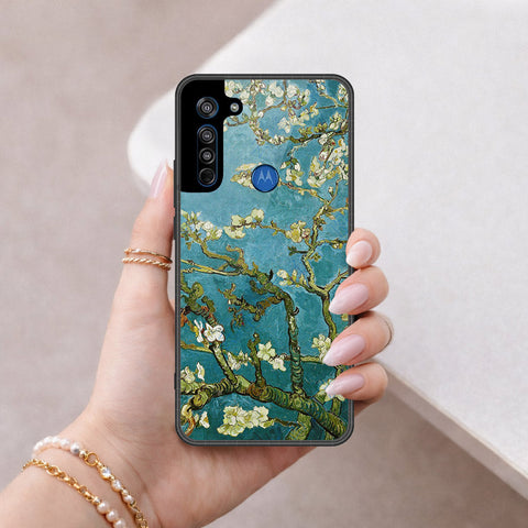 Motorola Moto G8 Cover - Foral Series 2 - HQ Premium Shine Durable Shatterproof Case
