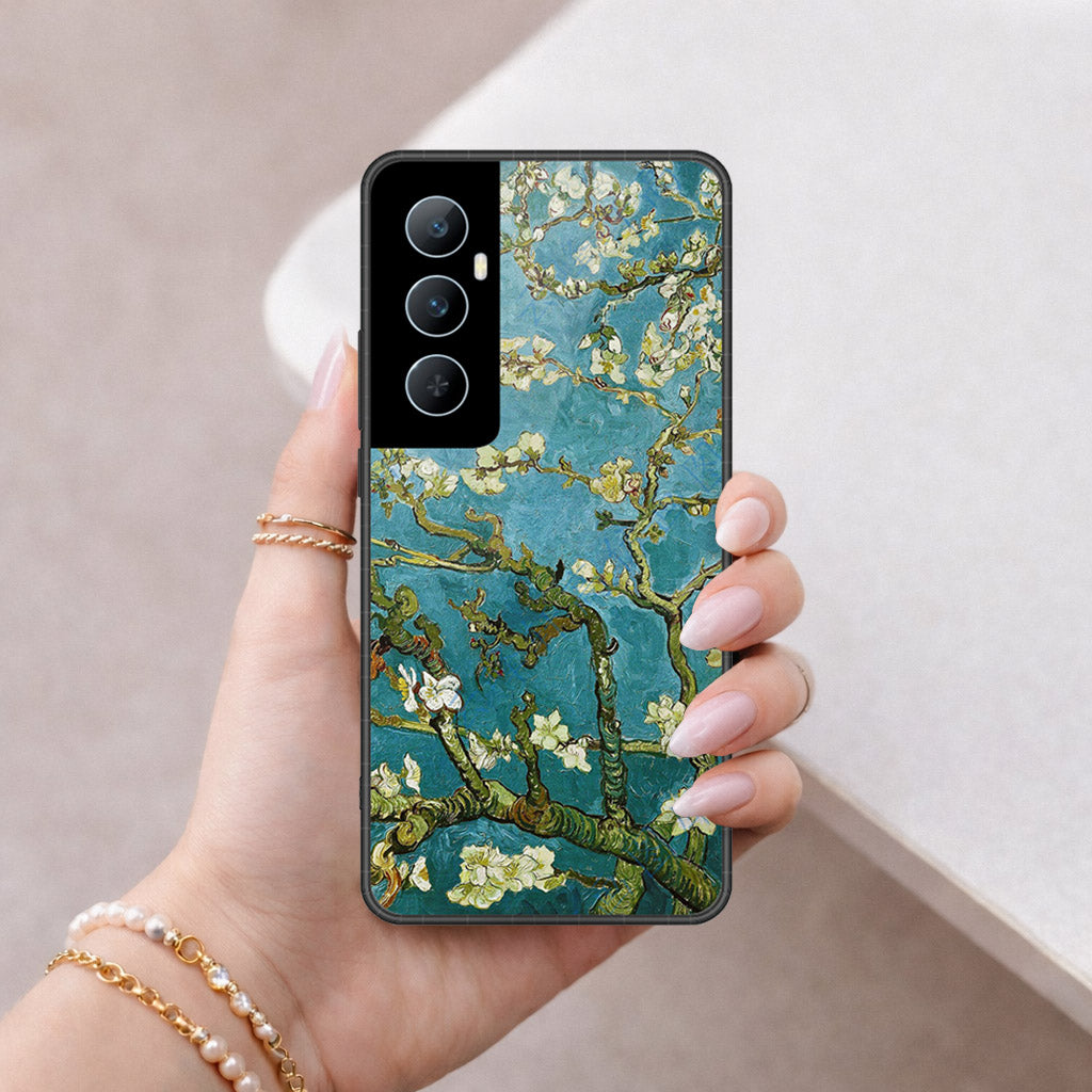 Realme C65 Cover - Foral Series 2 - HQ Premium Shine Durable Shatterproof Case