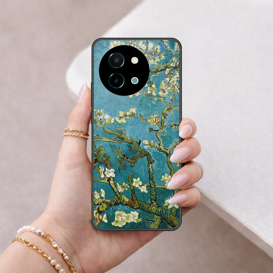 Vivo Y38 Cover - Foral Series 2 - HQ Premium Shine Durable Shatterproof Case