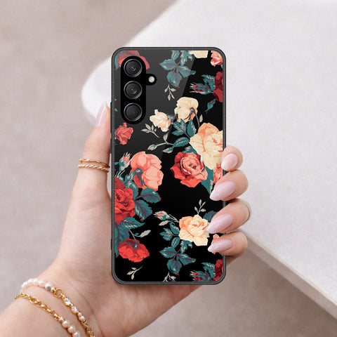 Samsung Galaxy M35 Cover - Foral Series 2 - HQ Premium Shine Durable Shatterproof Case