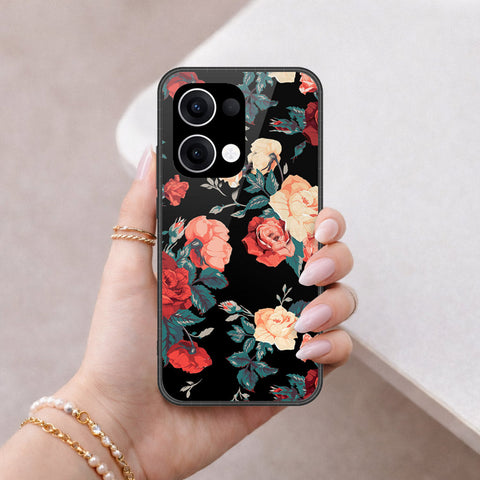 Oppo Reno 13 Cover - Foral Series 2 - HQ Premium Shine Durable Shatterproof Case
