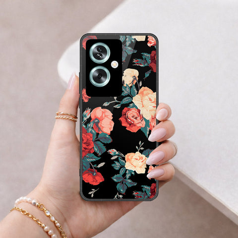 Oppo A2 Cover - Foral Series 2 - HQ Premium Shine Durable Shatterproof Case