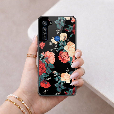 Motorola Moto G8 Cover - Foral Series 2 - HQ Premium Shine Durable Shatterproof Case