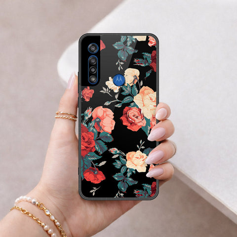 Motorola Moto G8 Play Cover - Foral Series 2 - HQ Premium Shine Durable Shatterproof Case