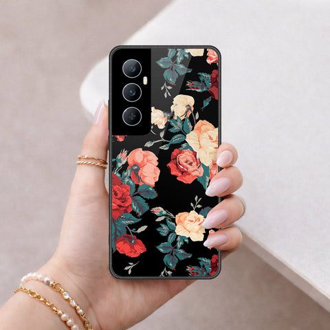Realme C65 Cover - Foral Series 2 - HQ Premium Shine Durable Shatterproof Case