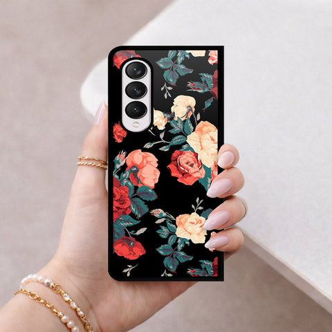 Samsung Galaxy Z Fold 4 5G Cover - Foral Series 2 - HQ Premium Shine Durable Shatterproof Case