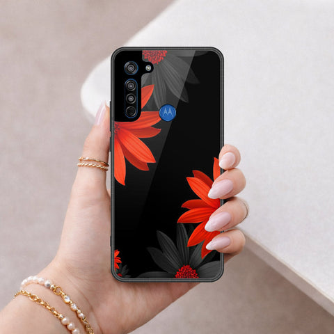 Motorola Moto G8 Cover - Foral Series 2 - HQ Premium Shine Durable Shatterproof Case