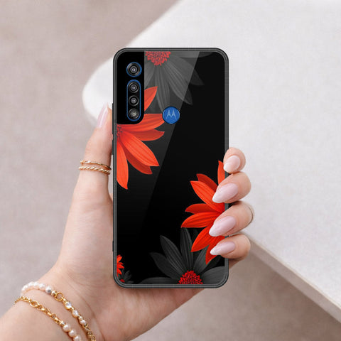 Motorola Moto G8 Play Cover - Foral Series 2 - HQ Premium Shine Durable Shatterproof Case