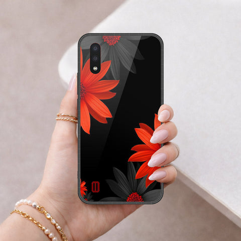 Samsung Galaxy A01 Cover - Foral Series 2 - HQ Premium Shine Durable Shatterproof Case