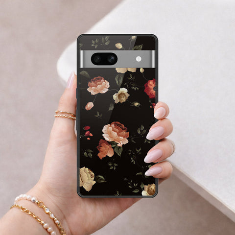 Google Pixel 7a Cover - Foral Series 2 - HQ Ultra Shine Premium Infinity Glass Soft Silicon Borders Case