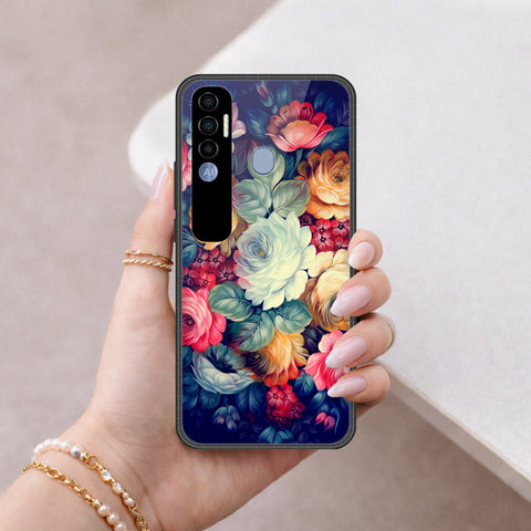Tecno Spark 7 Pro Cover - Foral Series 2 - HQ Premium Shine Durable Shatterproof Case