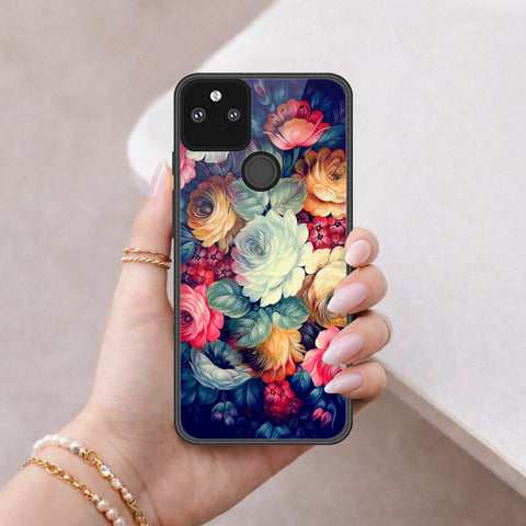 Google Pixel 5a 5G Cover - Foral Series 2 - HQ Premium Shine Durable Shatterproof Case